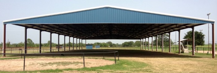 Blue arena by Covered Arena (TM) and Dressage Arenas
